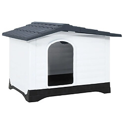 vidaXL Niche pour chien Gris 90,5x68x66 cm Polypropylène