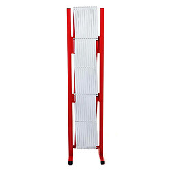 Mendler Grillage HWC-B34, grille protectrice télescopique, aluminium rouge/blanc ~ hauteur 153cm, largeur 36-300cm pas cher