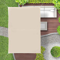 Avis Relaxdays Voile d?ombrage Rectangle 4x6m diffuseur d?Ombre Protection Soleil Jardin UV terrasse Toile imperméable, Beige, 4 x 6 m