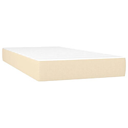 Maison Chic Lit Adulte - Lit simple Lit à sommier tapissier avec matelas moelleux - Meuble de Chambre - Crème 100x200 cm Tissu -MN47883 pas cher