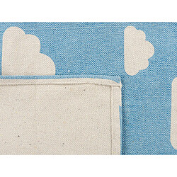 Beliani Tapis enfant motif nuage bleu 60 x 90 cm GWALIJAR pas cher