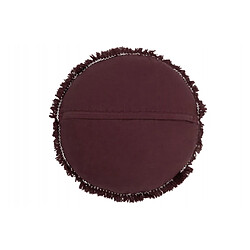 Dansmamaison Coussin Rond Velours Coton/Lin Mauve