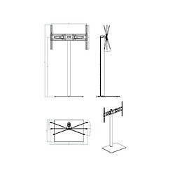 Meliconi Pied de sol STAND FLOOR 600 pas cher