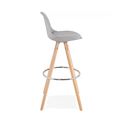 Avis Kokoon Design Tabouret de bar design ANAU GREY 42x43x95 cm