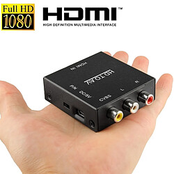 Wewoo HDV-M610 Mini-Taille Full HD 1080P noir HDMI à AV / CVBS Video Convertisseur Adaptateur