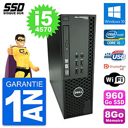 PC Dell Precision T1700 SFF Intel Core i5-4570 RAM 8Go SSD 960Go Windows 10 Wifi - Occasion