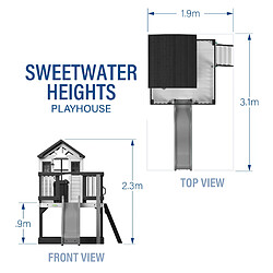 Acheter Backyard Discovery Sweetwater Heights Maisonnette en Bois | Maisonnette de Jardin | Cabane bois extérieur / Maisonnette Exterieur / Maisonnette de Jardin en bois / Cabane Maisonnette avec Cuisine