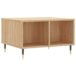 vidaXL Table basse Chêne sonoma 60x50x36,5 cm Bois d'ingénierie