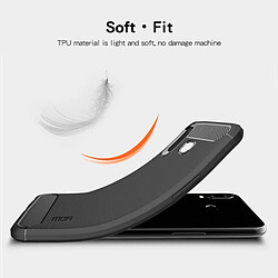 Acheter Wewoo Coque en TPU fibre de carbone Texture brossée pour Galaxy A6 + (2018) (Noir)