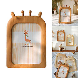 Cadres De Photos Vintage En Bois Cadre Photo Pour Décoration De Cadeau D'affichage De Table Girafe Brune