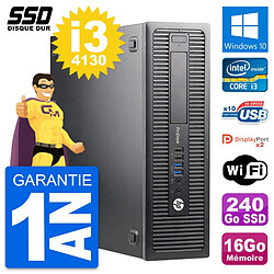 PC HP ProDesk 600 G1 SFF Intel Core i3-4130 RAM 16Go SSD 240Go Windows 10 Wifi - Occasion