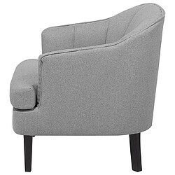 Acheter Beliani Fauteuil ELVERUM Tissu Gris clair