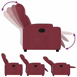 Acheter Maison Chic Fauteuil inclinable,Fauteuil luxe de relaxation Rouge bordeaux Tissu -MN72132