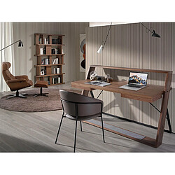 Avis Angel Cerda Bureau en bois de noyer et acier noir