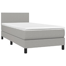 Avis Sommier à lattes et LED,Cadre à lattes de lit avec matelas pour Adulte Gris clair 80x200cm -MN12453