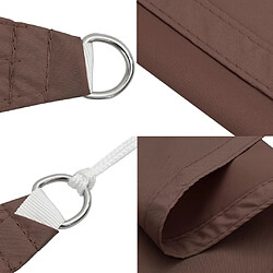 Acheter vidaXL Voile de parasol tissu oxford triangulaire 3x4x4 m marron