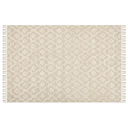 Beliani Tapis en coton 140 x 200 cm beige AKSARAY