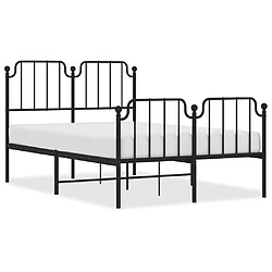 Maison Chic Cadre/structure de lit métal et tête de lit + pied de lit pour adulte - Lit Moderne Chambre noir 120x190 cm -MN33420 