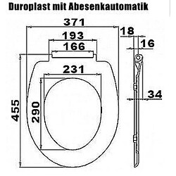 Helloshop26 Abattant WC siège de toilette avec clé de coeur d'abaissement automatique 19_0000733