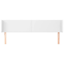 Avis Maison Chic Tête de lit scandinave avec oreilles,meuble de chambre Blanc 203x16x78/88 cm Similicuir -MN73853