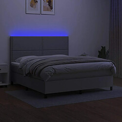 Acheter Sommier à lattes,Cadre à lattes de lit et matelas et LED pour Adulte Gris clair 160x200 cm -MN11403