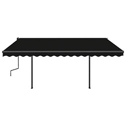 Acheter Maison Chic Auvent automatique | Store banne extérieur | Marquise rétractable avec poteaux 4x3,5 m Anthracite -MN47983