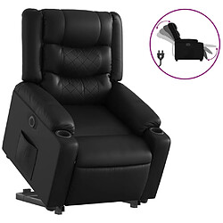 vidaXL Fauteuil inclinable électrique noir similicuir