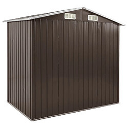 Avis vidaXL Abri de jardin avec étagère Marron 205x130x183 cm Fer