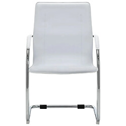 Maison Chic Chaise Gaming | Chaise de bureau Ergonomique Fauteuil cantilever Blanc Similicuir -GKD44877