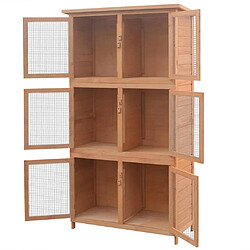 Acheter Helloshop26 Cage pour animaux 6 compartiments 55,6 x 32 x 24,9 cm bois 02_0000575