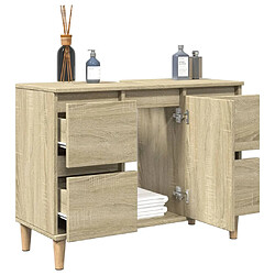 Avis vidaXL Meuble d'évier chêne sonoma 80x33x60 cm bois d'ingénierie