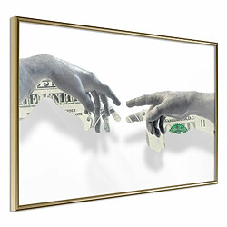 Paris Prix Affiche Murale Encadrée Touch of Money 90 x 60 cm Or