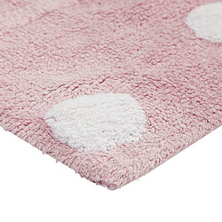 Lorena Canals Tapis coton motif points - rose - 120 x 160