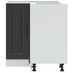 Avis vidaXL Armoire d'angle de cuisine Kalmar noir bois d'ingénierie