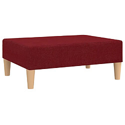 vidaXL Repose-pied Rouge bordeaux 78x56x32 cm Tissu