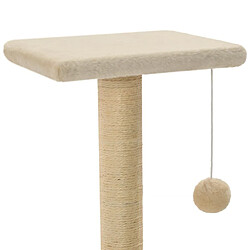 Acheter Arbre à chat avec griffoirs,niche pour chat en sisal 65 cm Beige -MN63283