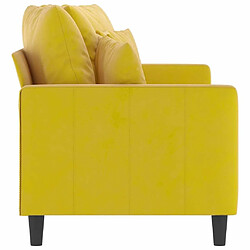 Acheter Maison Chic Canapé à 2 places,Sofa de Salon,Canapé droit Jaune 140 cm Velours -GKD797723