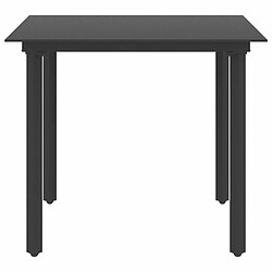 Acheter Salle à dîner de jardin 3 pcs,Table et chaise à manger Rotin PVC Noir -MN65703