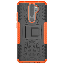 Wewoo Coque Pour Xiaomi Redmi Note 8 Pro Texture de pneu TPU antichoc + PC Housse de protection avec support Orange