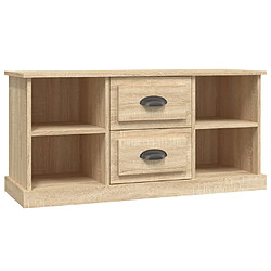 vidaXL Meuble TV chêne sonoma 99,5x35,5x48 cm bois d'ingénierie