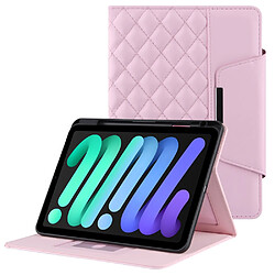 Etui en PU fonction veille/sommeil automatique avec porte-stylo rose pour votre iPad mini (2021)