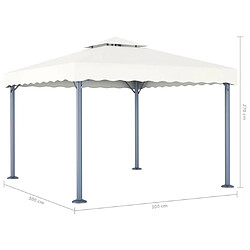 Acheter Maison Chic Tonnelle | Pergola 300x300 cm Crème Aluminium -GKD78507