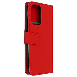 Avizar Housse Xiaomi Poco F3 / Xiaomi Mi 11i Porte-carte Support Vidéo Rouge