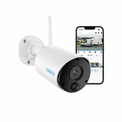 Reolink 3MP Caméra Surveillance WiFi sans Fil sur Batterie, Audio Bidirectionnel, Détection de Mouvement PIR, Vision Nocturne