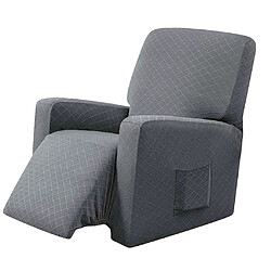 Housse De Canapé Inclinable élastique Housse De Fauteuil Souple Antidérapante Gris pas cher