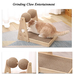 Avis Universal Griffures de chaton Colonnes Boules de sisal en bois massif Platines griffes de broyage Jouets de chat Plaques de griffures de chaton interactives