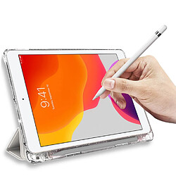 Etui en PU trois volets avec support transparent fleur/coloré pour votre Apple iPad 10.2 (2020)(2019)