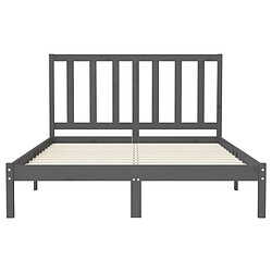 Acheter vidaXL Cadre de lit sans matelas gris 120x200 cm bois massif