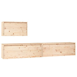 vidaXL Meubles TV 3 pcs Bois massif de pin