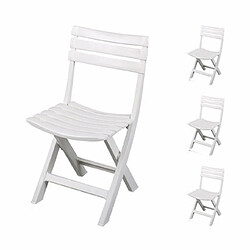 Mes Chaises de jardin pliables 41,5x40x79 cm en plastique blanc